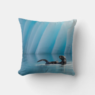 Playful Sea Otter Kissen