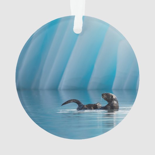 Playful Sea Otter Ornament (Rückseite)