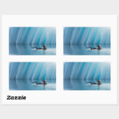 Playful Sea Otter Rechteckiger Aufkleber (Blatt)