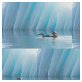 Playful Sea Otter Stoff (Nahaufnahme)