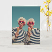 Playful Senior Summer Vibes Karte (Gelbe Blume)