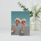 Playful Senior Summer Vibes Postkarte (Stehend Vorderseite)