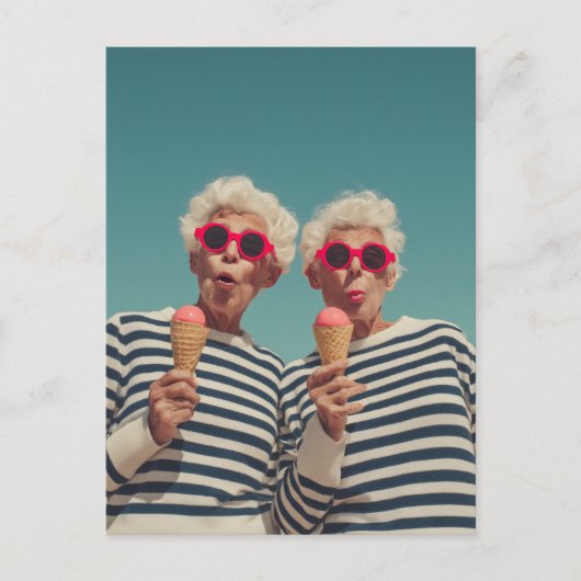 Playful Senior Summer Vibes Postkarte (Vorderseite)