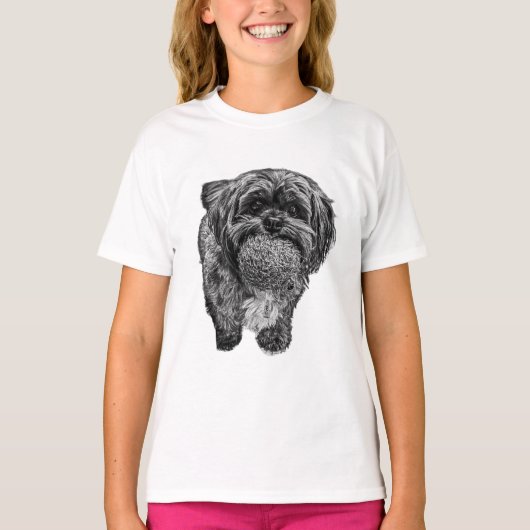 Playful Shih Tzu Ball Art | Dog T-Shirt (Vorderseite)