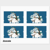 Playful Siamese Cat Rechteckiger Aufkleber (Blatt)