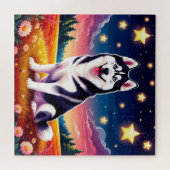 Playful Siberian Husky Puzzle (Horizontal)