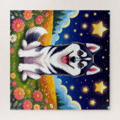Playful Siberian Husky Puzzle (Horizontal)