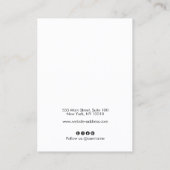 Playful Signature Script Calligraphy Earring Visitenkarte (Rückseite)