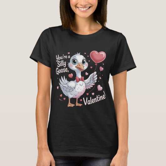 Playful Silly Goose Valentine's Day Shirt - Cute H (Vorderseite)