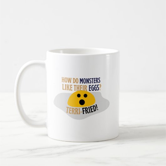 Playful Simple Humor Dad Jokes Monsters Punny Kaffeetasse (Links)