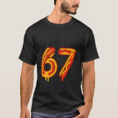 Playful Six Seven Number Meme Matching Hot Dog  T-Shirt (Vorderseite)