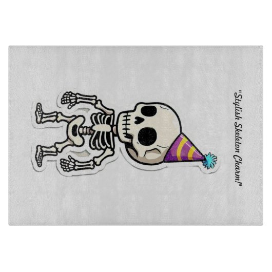 "Playful Skull Sticker" Schneidebrett (Vorderseite)