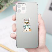 Playful Soccer Zebra | Kawaii Sports Star Aufkleber (Telefon)