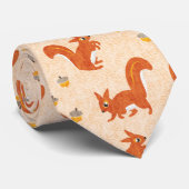 Playful Squirrels and Acorns Nature Lover Krawatte (Gerollt)