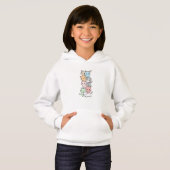 Playful Stack of Kawaii Cats – Multi-Angle Illusio Hoodie (Vorne ganz)