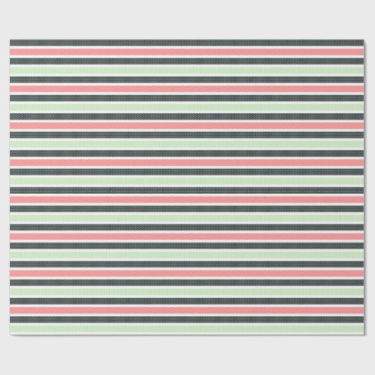 Playful Striped Polka Dot Pattern Geschenkpapier (Flach)