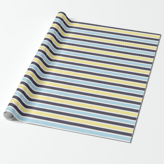 Playful Striped Polka Dot Pattern Geschenkpapier (Ungerollt)