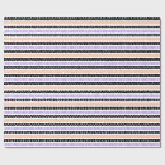 Playful Striped Polka Dot Pattern Geschenkpapier (Flach)