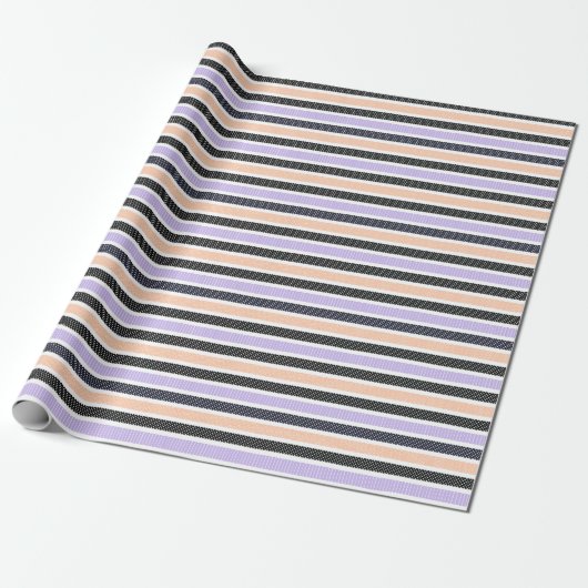 Playful Striped Polka Dot Pattern Geschenkpapier (Ungerollt)