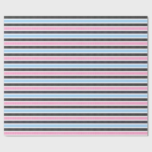 Playful Striped Polka Dot Pattern Geschenkpapier (Flach)