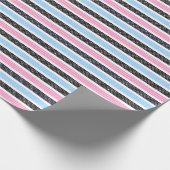 Playful Striped Polka Dot Pattern Geschenkpapier (Ecke)