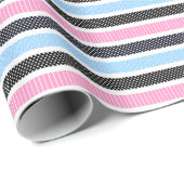 Playful Striped Polka Dot Pattern Geschenkpapier (Rolleneckpunkt)