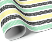 Playful Striped Polka Dot Pattern Geschenkpapier (Rolleneckpunkt)