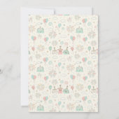 Playful Sweet and Three Kids Birthday Invitation (Rückseite)