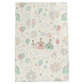 Playful Sweet and Three Kids Birthday  Mittlere Geschenktüte (Rückseite)