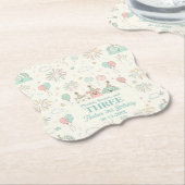 Playful Sweet and Three Kids Birthday Untersetzer (angewinkelt)