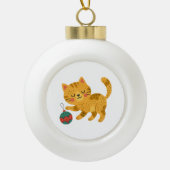 Playful Tabby Cat Christmas Ornament (Vorderseite)