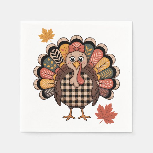 Playful Thanksgiving Serviette (Vorderseite)