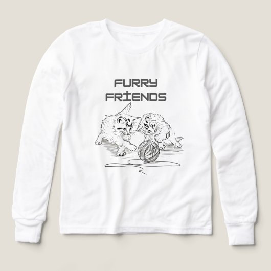 Playful Thread Tango - Zwei Kätzchen beim Spielen (Design Vorderseite)