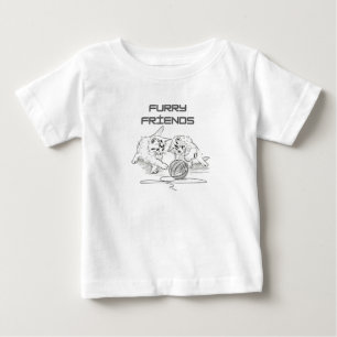 Playful Thread Tango — Zwei Kätzchen beim Spielen Baby T-shirt