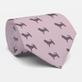 Playful tie for chihuahua lovers krawatte (Gerollt)