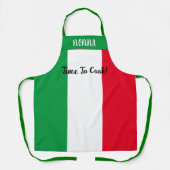 Playful Time To Cook Nonna Italian Flag Design Schürze (Vorderseite)