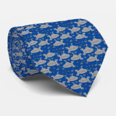 Playful Tiny Toy Submarines Navy Blue Krawatte (Gerollt)