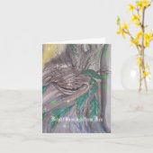 Playful tree spirit blessings card karte (Gelbe Blume)