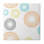 Playful, trendy, coole, moderne, einfache Kreise Fliese (Vorderseite)