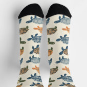 Playful Turtles Socks - Adventure Reptile Pattern Socken (Oben)