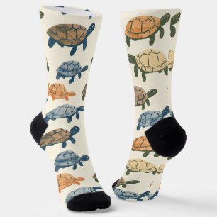 Playful Turtles Socks - Adventure Reptile Pattern Socken