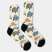Playful Turtles Socks - Adventure Reptile Pattern Socken (Rechts)