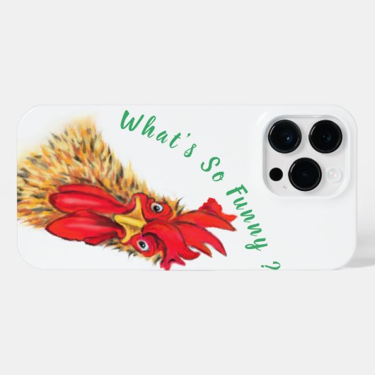 Playful überraschend Rooster Funny iPhone Hülle (Rückseite (Horizontal))