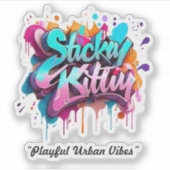 "Playful Urban Vibes" Aufkleber (Vorderseite)