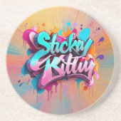 "Playful Urban Vibes" Getränkeuntersetzer (Vorne)