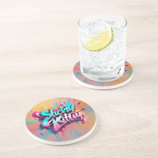 "Playful Urban Vibes" Getränkeuntersetzer (Seite)