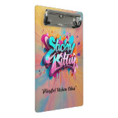"Playful Urban Vibes" Mini Klemmbrett (Schrägansicht)