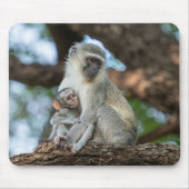 Playful Vervet Monkey African Fotografy Mousepad (Vorne)