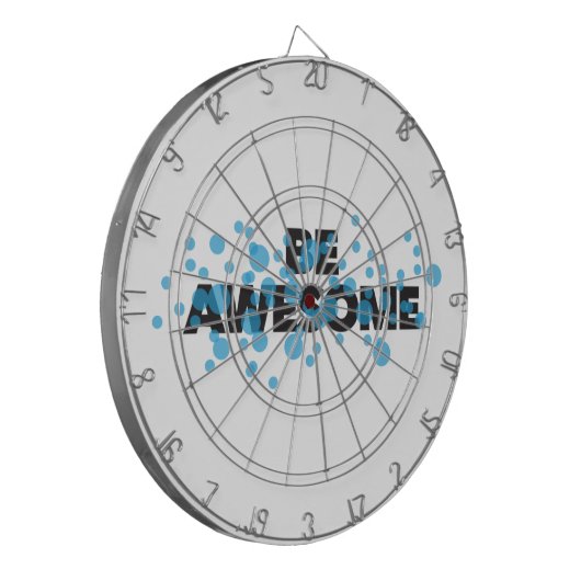 Playful, vibrant, bold, modern design Be Awesome Dartscheibe (Vorderseite Links)