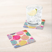 Playful Vintage Christmas Baubles Rechteckiger Pappuntersetzer (Vor Ort)